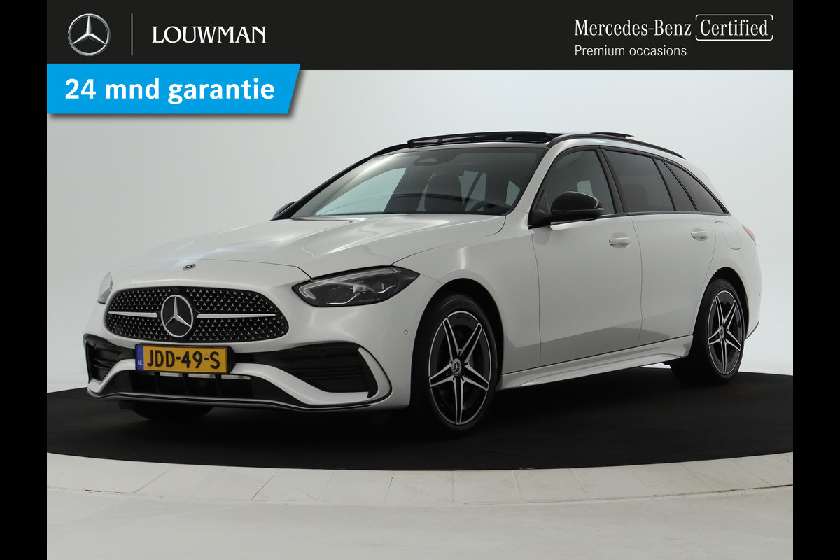 Mercedes-Benz C-Klasse Estate 300 e AMG Plug-In Hybride | AMG Line | Night Pakket | Trekhaak | Panorama Schuif-Kanteldak | Keyless-Go | Inclusief 24 maanden MB Certified garantie voor Europa.