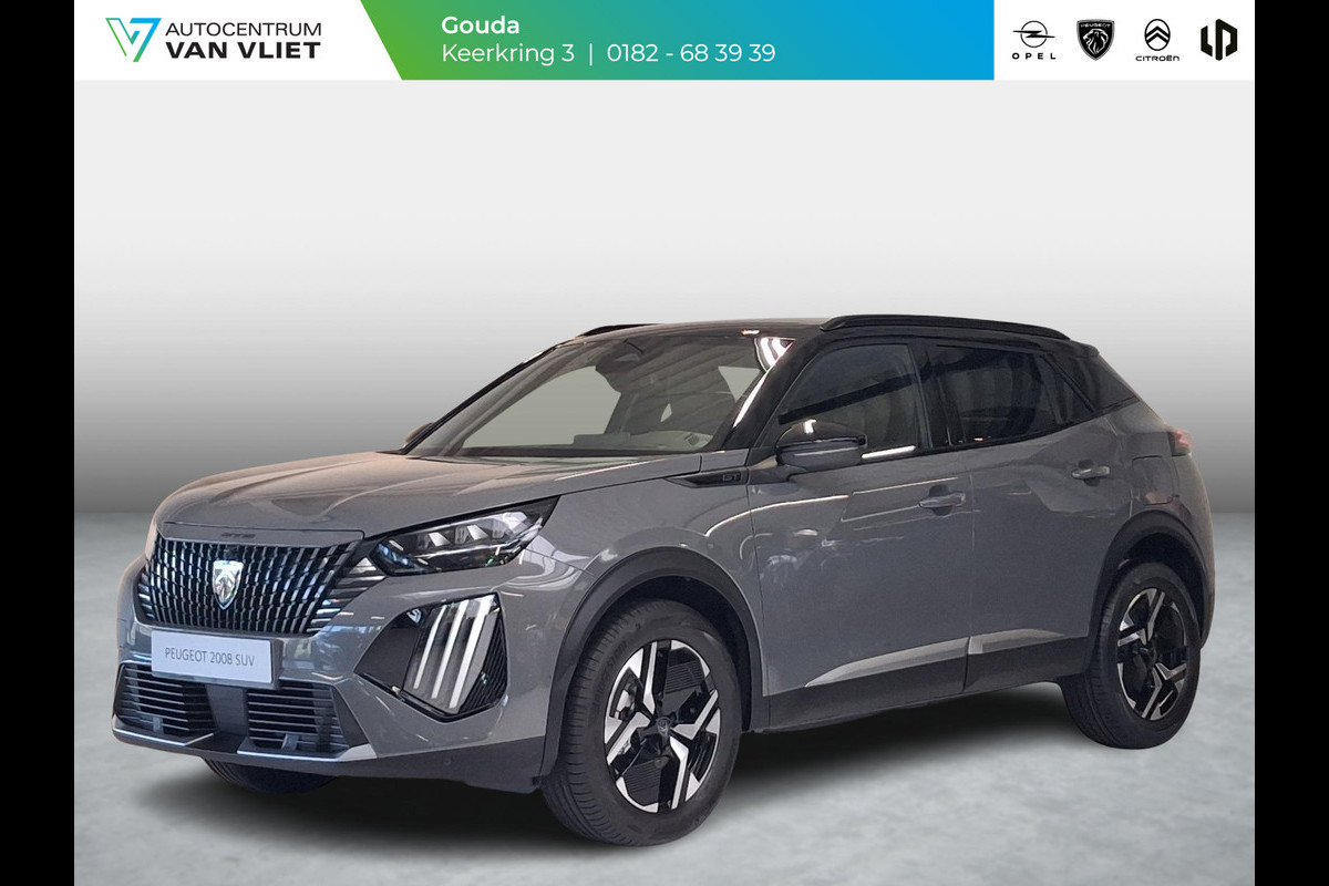 Peugeot 2008 1.2 Hybrid 145 GT Automaat | Panoramisch Schuifdak | Navigatie | 360° Camera | Stoelverwarming | Keyless Entry | Apple Carplay/Android Auto |