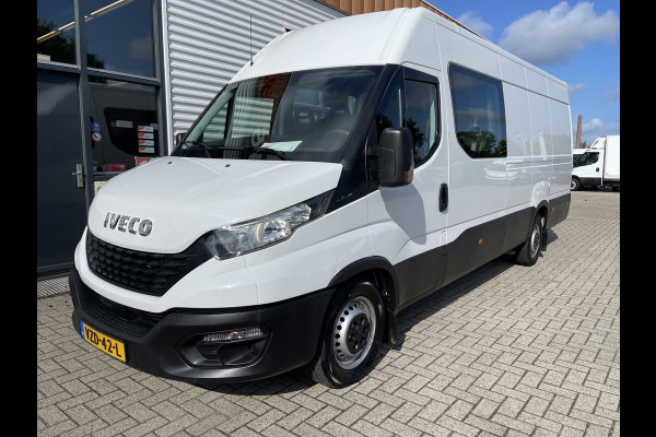 Iveco Daily 35S16V 2.3 410 L4H2 DC 7 persoons / ideaal voor motorsport camper / lease vanaf € 536 / mag 3500 kg trekken / climate control / euro 6 diesel / 270 graden achterdeuren !