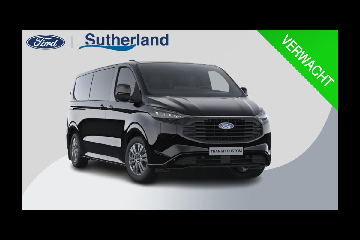 Ford Transit Custom 340 2.5 PHEV L2H1 Limited 233pk | Kombi | Incl. BTW/BPM | Dubbele zijschuifdeur | Privacy Glass | Inklapbare trekhaak | 17 inch lichtmetalen velgen | Driver Assistance Pack Premium | Verwarmbaar stuurwiel