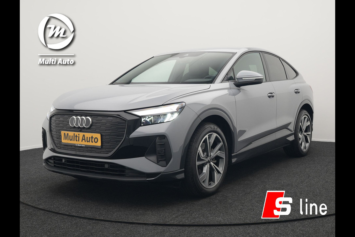 Audi Q4 e-tron Sportback 35 2 x S Line 170pk Dealer O.H INCL BTW | Lederen Sportstoelen | 20"L.M | Apple Carplay | Black Optic | Sfeerverlichting | Virtual |