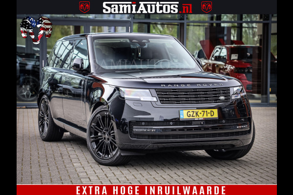 Land Rover Range Rover P550e | NIGHT | GARANTIE TOT 14-03-2029 | HEAD-UP | ACHTERAS BESTURING | SOFT CLOSE | PHEV | 23 INCH VELGEN | PANORAMADAK | STUURVERWARMING | STOEL KOELING | Fabrieksgarantie tot 14-03-2029 – Geniet van gemoedsrust met uitgebreide dekking tot deze datum. GZK-71-D