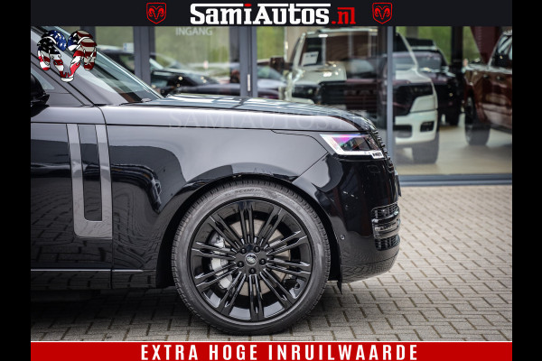 Land Rover Range Rover P550e | NIGHT | GARANTIE TOT 14-03-2029 | HEAD-UP | ACHTERAS BESTURING | SOFT CLOSE | PHEV | 23 INCH VELGEN | PANORAMADAK | STUURVERWARMING | STOEL KOELING | Fabrieksgarantie tot 14-03-2029 – Geniet van gemoedsrust met uitgebreide dekking tot deze datum. GZK-71-D
