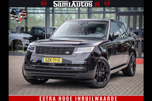 Land Rover Range Rover P550e | NIGHT | GARANTIE TOT 14-03-2029 | HEAD-UP | ACHTERAS BESTURING | SOFT CLOSE | PHEV | 23 INCH VELGEN | PANORAMADAK | STUURVERWARMING | STOEL KOELING | Fabrieksgarantie tot 14-03-2029 – Geniet van gemoedsrust met uitgebreide dekking tot deze datum. GZK-71-D