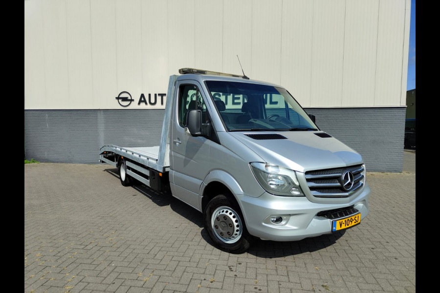 Mercedes-Benz Sprinter 519 3.0CDI V6 191PK 432 Autotransporter Lengte-5 3-Pers. EURO6 Ecc Navi Elek.Lier Trekhaak ESP Bluetooth Euro 6 Oprijplaten Origineel Nederlandse Sprinter