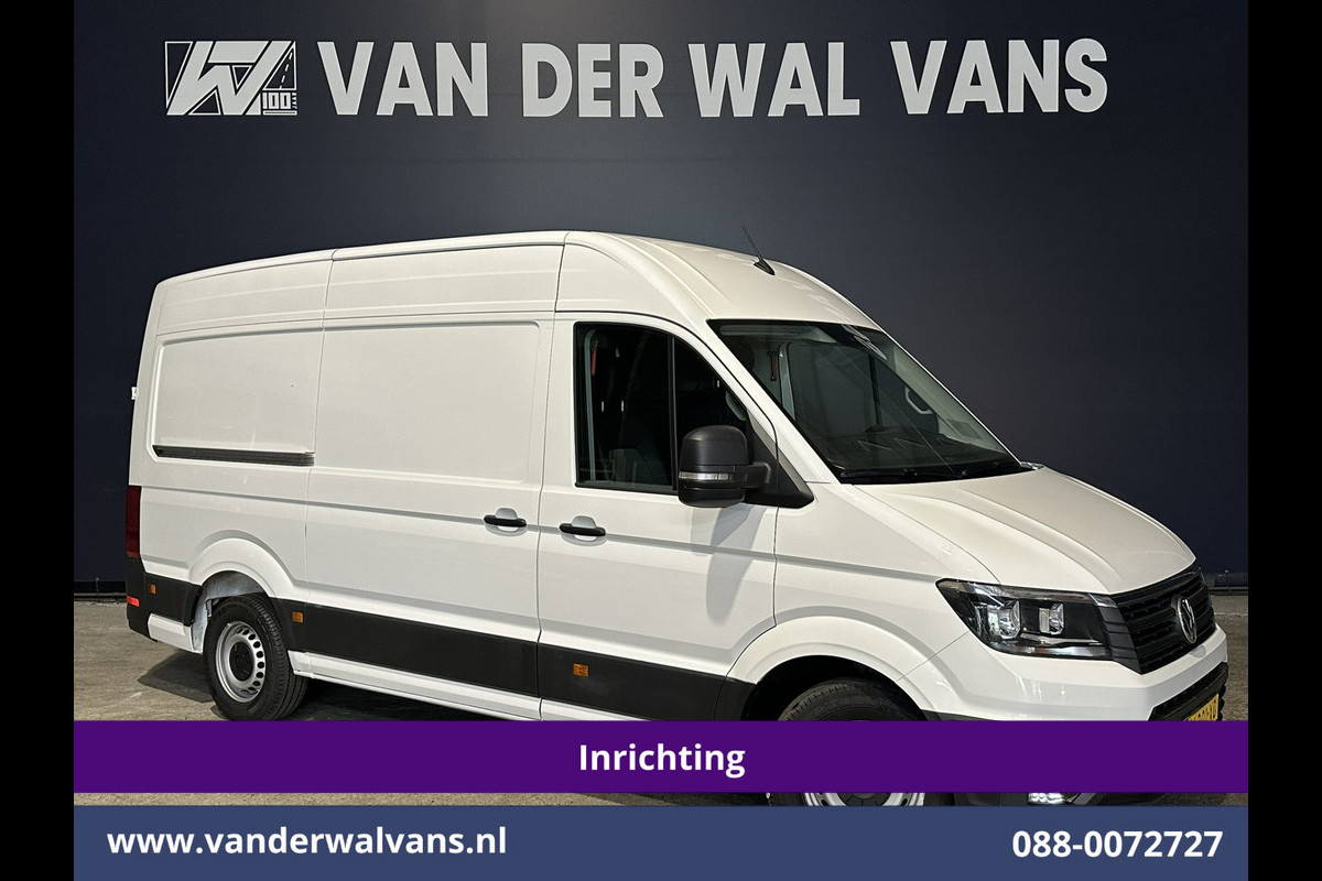 Volkswagen Crafter 2.0 TDI 177pk 3500kg Trekhaak Achterwiel aandrijving L3H3 L2H2 Inrichting Euro6 Airco | Camera | Navigatie | Apple Carplay Android Auto, Cruiscontrol, Chauffeursstoel, Verwarmde Voorruit, Parkeersensoren