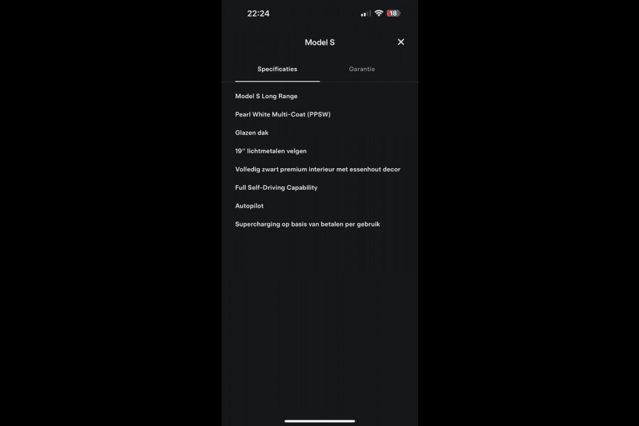 Tesla Model S Long Range VAN: 47.900,- VOOR 41.877,- UW HERFSTVOORDEEL: 6.023,- EURO FULL SELF DRIVE AUTOPILOT l STOEL + STUUR VERWARMING  | PANO |19INCH| LEDER | RIJKLAARPRIJS INCL. 12 MND. BOVAG GARANTIE