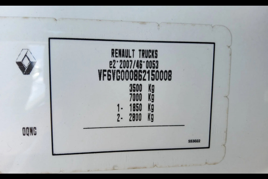 Renault Master 165.35 BAK-KLEP DUBBELLUCHT - EURO 6 - LAADBAK INW. 4.70 METER - V-495-XZ