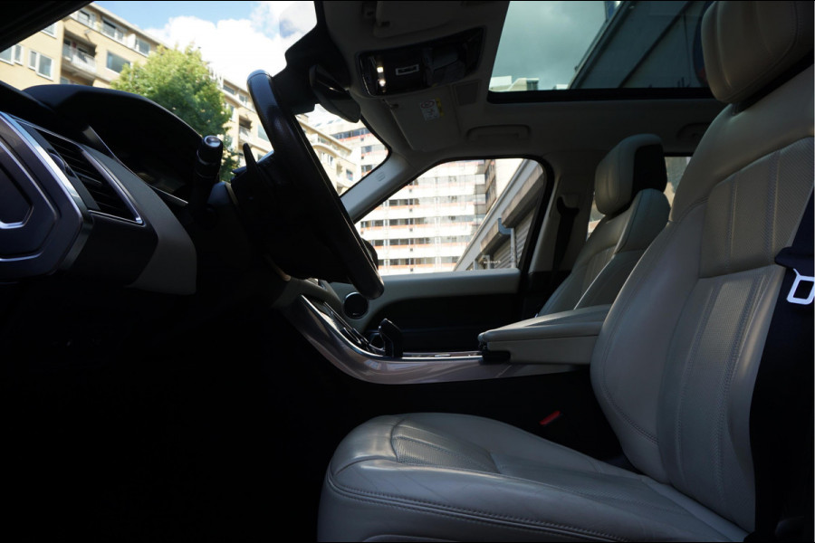Land Rover Range Rover Sport 2.0 P400e HSE Black Optic | Ivoorwit Leder | Panoramadak | Meridian sound | Luchtvering | Apple Carplay | Virtual Cockpit 3x LED schermen |