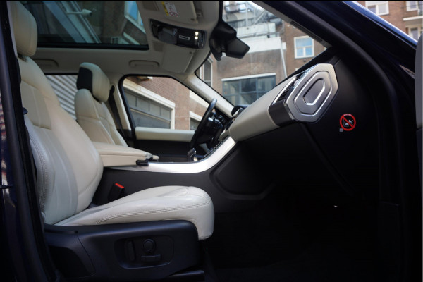 Land Rover Range Rover Sport 2.0 P400e HSE Black Optic | Ivoorwit Leder | Panoramadak | Meridian sound | Luchtvering | Apple Carplay | Virtual Cockpit 3x LED schermen |