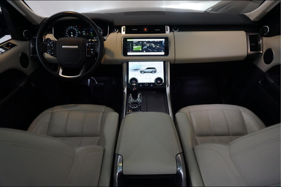 Land Rover Range Rover Sport 2.0 P400e HSE Black Optic | Ivoorwit Leder | Panoramadak | Meridian sound | Luchtvering | Apple Carplay | Virtual Cockpit 3x LED schermen |