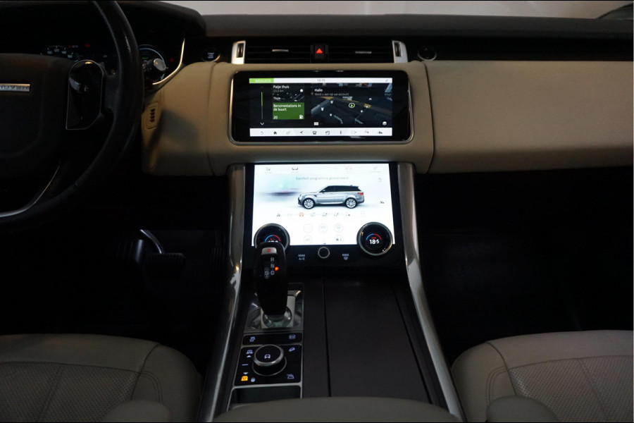 Land Rover Range Rover Sport 2.0 P400e HSE Black Optic | Ivoorwit Leder | Panoramadak | Meridian sound | Luchtvering | Apple Carplay | Virtual Cockpit 3x LED schermen |
