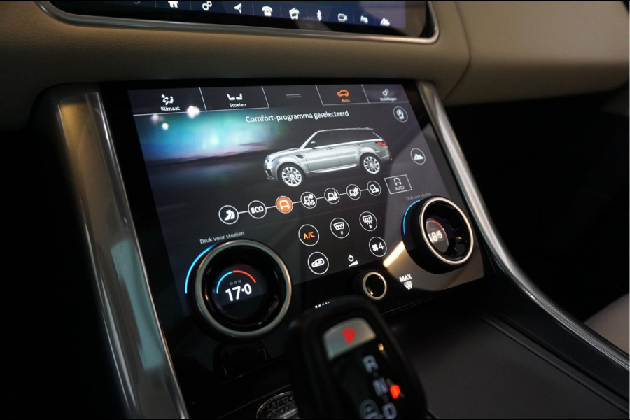 Land Rover Range Rover Sport 2.0 P400e HSE Black Optic | Ivoorwit Leder | Panoramadak | Meridian sound | Luchtvering | Apple Carplay | Virtual Cockpit 3x LED schermen |