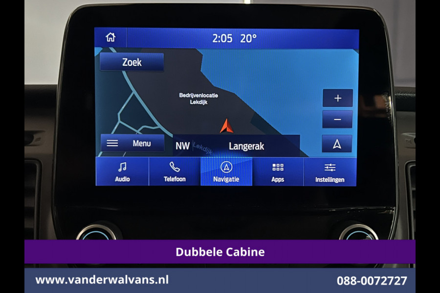 Ford Transit Custom 2.0 TDCI 131pk Automaat L2H1 Dubbele Cabine Euro6 Airco | 5-zits | Camera | Navigatie LED, Cruiscontrol, Stoelverwarming, Verwarmde Voorruit, Parkeersensoren