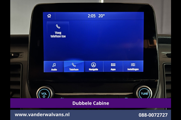 Ford Transit Custom 2.0 TDCI 131pk Automaat L2H1 Dubbele Cabine Euro6 Airco | 5-zits | Camera | Navigatie LED, Cruiscontrol, Stoelverwarming, Verwarmde Voorruit, Parkeersensoren