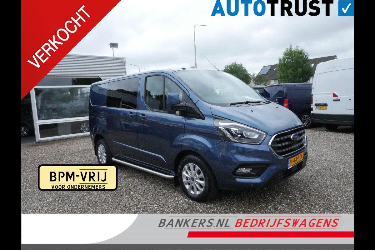Ford Transit Custom 2.0 TDCI 130PK, L1, Limited, Dubbel Cabine, Airco
