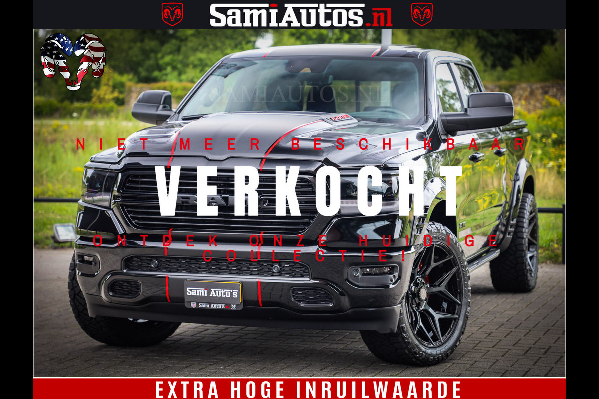 Dodge Ram 1500 GT EDITION | 5.7 V8 HEMI | VIRTUAL COCKPIT | HEAD-UP | ADAPTIVE CRUISE | 360 CAMERA | TRX PACK | Comfortabele Dubbele Cabine met Royale 5 Zitplaatsen | BPM vrij BPM vrij | Nu Leverbaar uit Voorraad | Voorraad Nr 2436