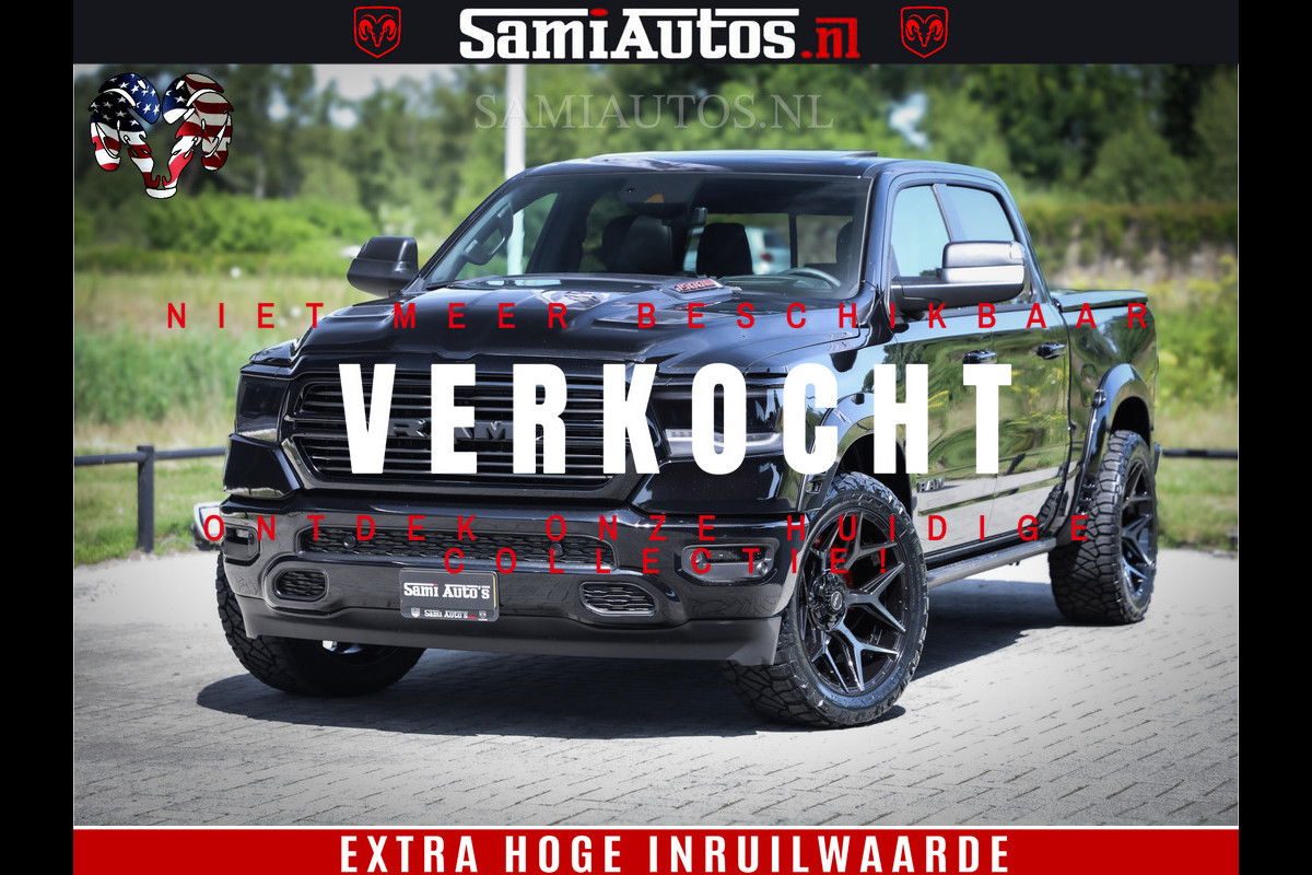 Dodge Ram 1500 GT EDITION | 5.7 V8 HEMI | VIRTUAL COCKPIT | HEAD-UP | ADAPTIVE CRUISE | 360 CAMERA | TRX PACK | Comfortabele Dubbele Cabine met Royale 5 Zitplaatsen | BPM vrij BPM vrij | Nu Leverbaar uit Voorraad | Voorraad Nr 2434