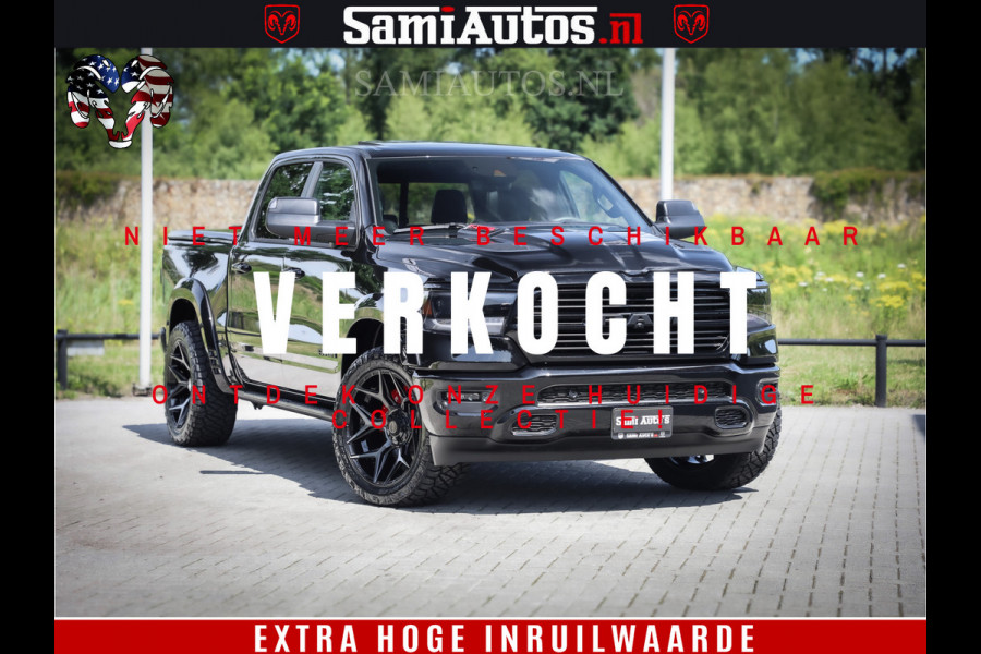 Dodge Ram 1500 GT EDITION | 5.7 V8 HEMI | VIRTUAL COCKPIT | HEAD-UP | ADAPTIVE CRUISE | 360 CAMERA | TRX PACK | Comfortabele Dubbele Cabine met Royale 5 Zitplaatsen | BPM vrij BPM vrij | Nu Leverbaar uit Voorraad | Voorraad Nr 2434