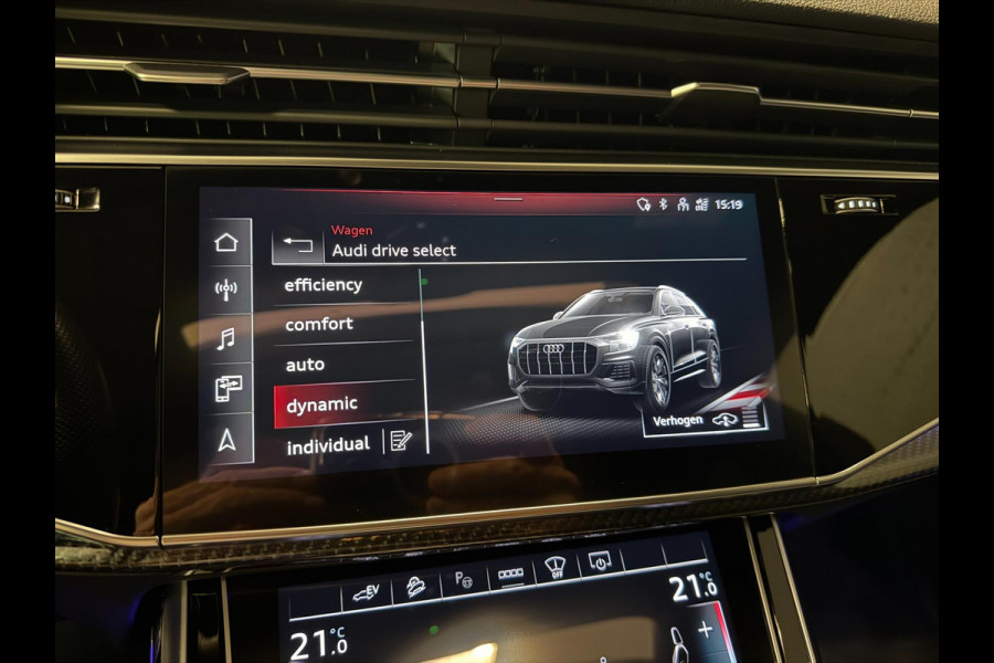 Audi Q8 55 TFSI e SQ8 PACK 23'' BLACK-LINE RS-LEDER/PANO/N-ZICHT/H-UP/B&O/AIRCO-STOEL/SFEERVERLICHTING///