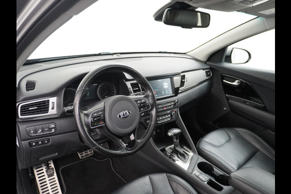Kia Niro AUT-6 PHEV Plug In Hybride! Leer+Elektr.+Verwarmd+Gekoeld/Geventileerd! Schuifdak Navi Apple Android Carplay AutoPilot Stuurbekr Chroompack Priv.Glass Stuurverwarmd Licht+Regensensor €37.000 nieuw!