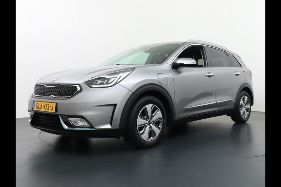 Kia Niro AUT-6 PHEV Plug In Hybride! Leer+Elektr.+Verwarmd+Gekoeld/Geventileerd! Schuifdak Navi Apple Android Carplay AutoPilot Stuurbekr Chroompack Priv.Glass Stuurverwarmd Licht+Regensensor €37.000 nieuw!