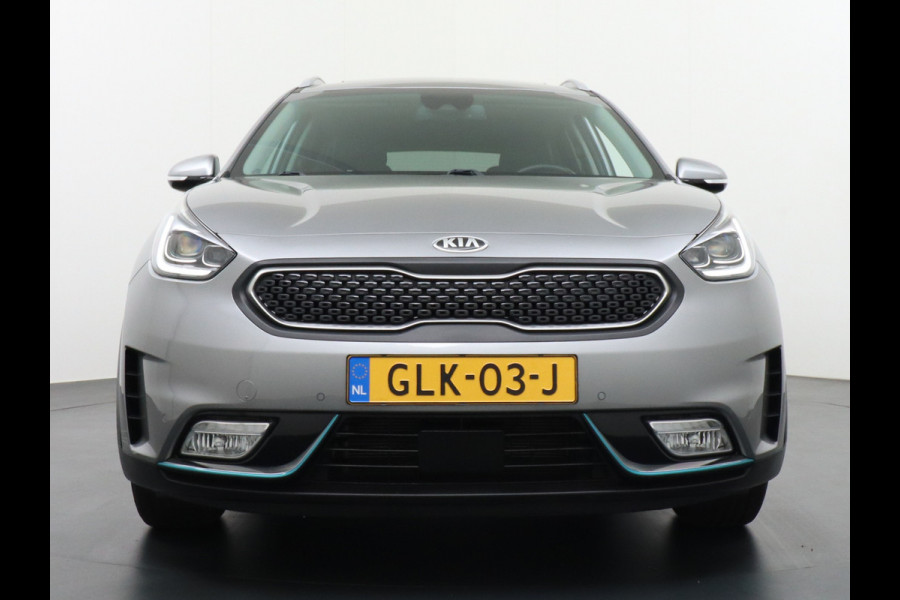 Kia Niro AUT-6 PHEV Plug In Hybride! Leer+Elektr.+Verwarmd+Gekoeld/Geventileerd! Schuifdak Navi Apple Android Carplay AutoPilot Stuurbekr Chroompack Priv.Glass Stuurverwarmd Licht+Regensensor €37.000 nieuw!