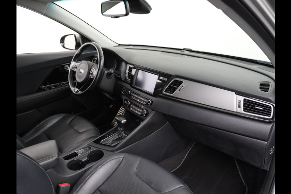 Kia Niro AUT-6 PHEV Plug In Hybride! Leer+Elektr.+Verwarmd+Gekoeld/Geventileerd! Schuifdak Navi Apple Android Carplay AutoPilot Stuurbekr Chroompack Priv.Glass Stuurverwarmd Licht+Regensensor €37.000 nieuw!