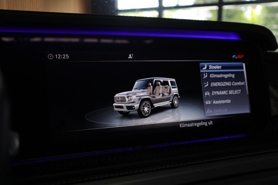 Mercedes-Benz G63 AMG Panodak Carbon Burmester Leer 360 PTS Open dak Navi Memory Stoelventilatie Stoelverwarming Climate NL auto