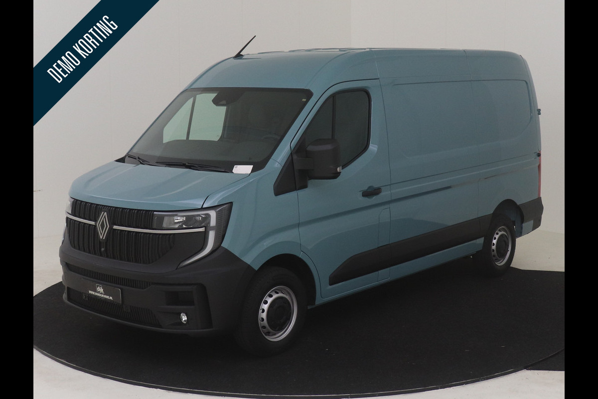 Renault Master T35 150 PK L2H2 EXTRA NIEUW MODEL ( BPM VRIJ ) LED AIRCO ECC CARPLAY CAMERA PARKEERSENSOREN LANE ASSIST 270 GRADEN DEUREN