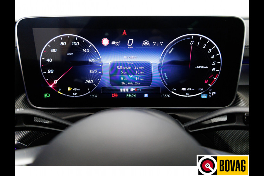 Mercedes-Benz C-Klasse Estate 300 e AMG Line Ltd. Night | Pano | Nappa leer | Stoelverw. V+A & Stuur | Matrix Led | Trekhaak | 360 Camera Rijassistent, Dodehoekw., Premium Audio, Sfeerverlichting