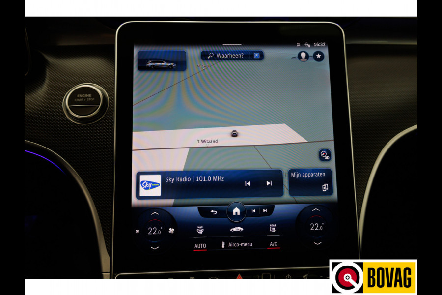 Mercedes-Benz C-Klasse Estate 300 e AMG Line Ltd. Night | Pano | Nappa leer | Stoelverw. V+A & Stuur | Matrix Led | Trekhaak | 360 Camera Rijassistent, Dodehoekw., Premium Audio, Sfeerverlichting