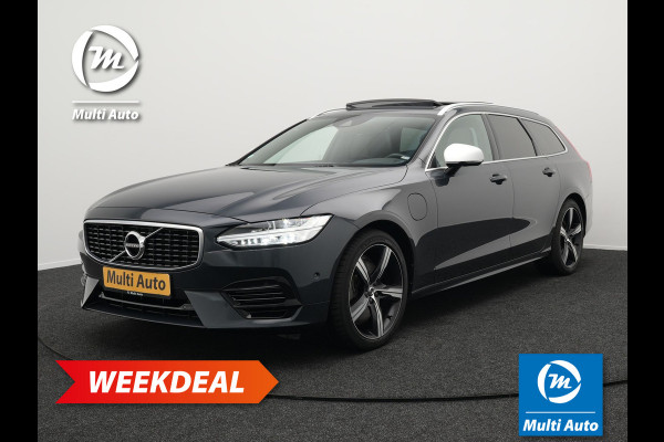 Volvo V90 T8 AWD R-Design Plug In Hybrid 394pk PHEV | Panodak | Adaptive Cruise | Harman Kardon | Alcantara Sportstoelen | Parkassist | Apple Carplay | 19"L.M | Pilot Assist |