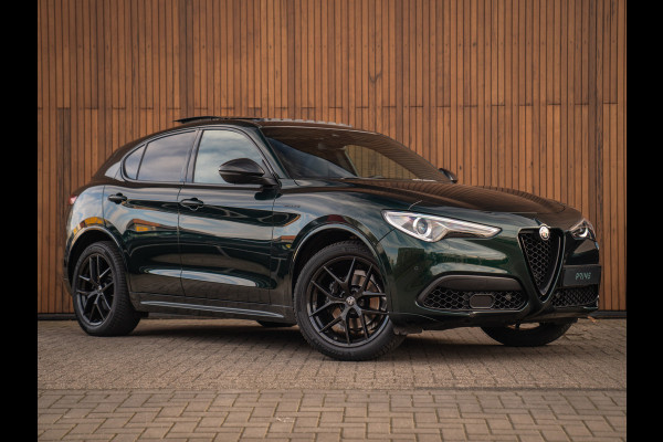 Alfa Romeo Stelvio 2.0T 280pk AWD Veloce | Pano-dak | Verde Visconti | CarPlay | Adapt. cruise | Lederen dash.