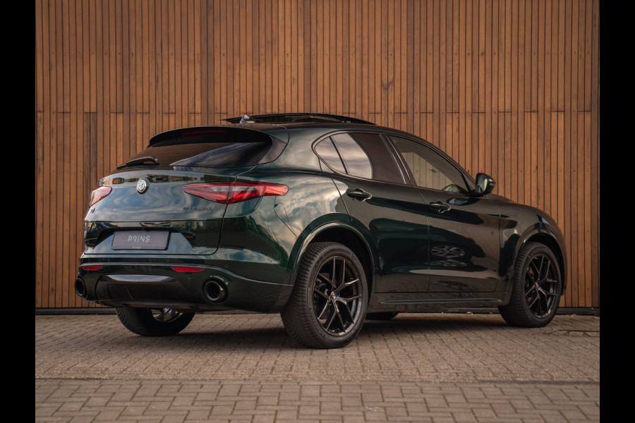Alfa Romeo Stelvio 2.0T 280pk AWD Veloce | Pano-dak | Verde Visconti | CarPlay | Adapt. cruise | Lederen dash.