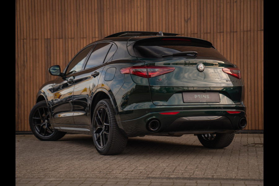 Alfa Romeo Stelvio 2.0T 280pk AWD Veloce | Pano-dak | Verde Visconti | CarPlay | Adapt. cruise | Lederen dash.