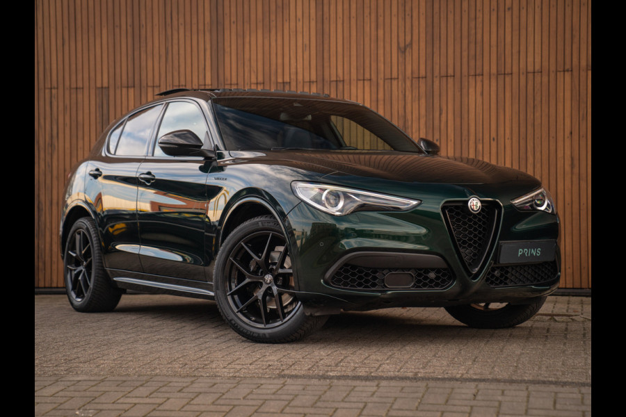 Alfa Romeo Stelvio 2.0T 280pk AWD Veloce | Pano-dak | Verde Visconti | CarPlay | Adapt. cruise | Lederen dash.