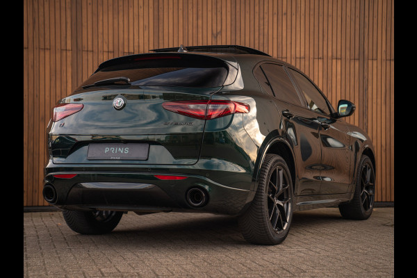 Alfa Romeo Stelvio 2.0T 280pk AWD Veloce | Pano-dak | Verde Visconti | CarPlay | Adapt. cruise | Lederen dash.