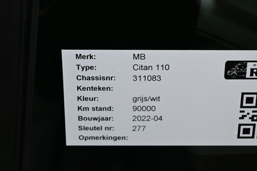 Mercedes-Benz Citan 110 CDI L1 3 Zitplaatsen, Navigatie, Camera, Apple Carplay/Android Auto