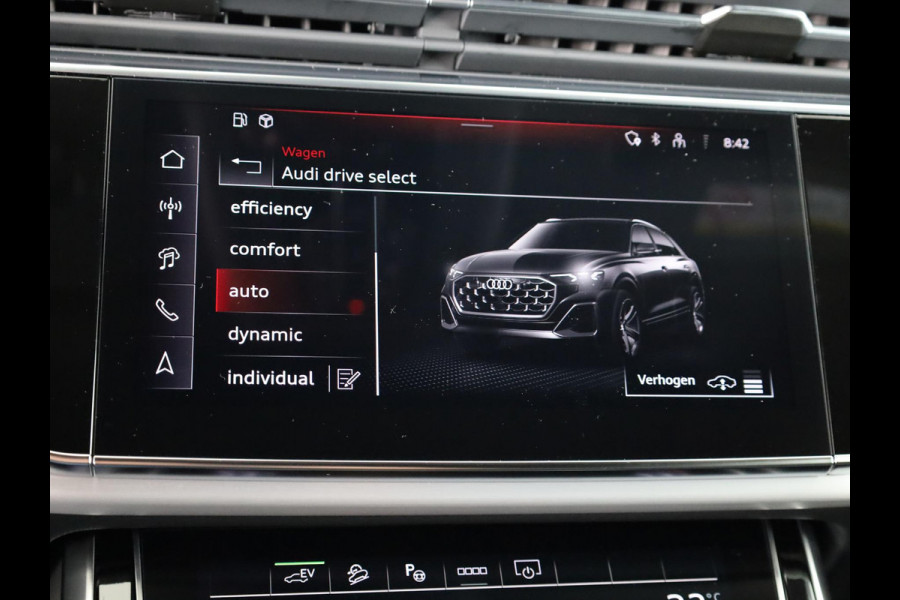 Audi Q8 55 TFSI e quattro Pro Line S 394pk | Panoramadak | B&O | Vierwielbesturing | Ass.Plus.Remote | Sportstoel Plus | 23'' inch Zwart | Trekhaak |
