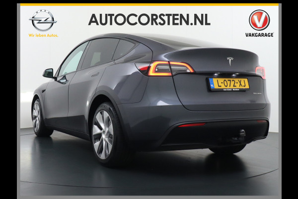 Tesla Model Y Long Range AWD 75kWh Trekhaak Warmtepomp Navi Ecc Leder Camera Privacy Glas Matrix-Led Keyless Stoel+stuurverwarming 1.600 kg Trekgewicht 1e Eigenaar Garantie Batterij en aandrijflijn jaar/192.000km vanaf nieuw