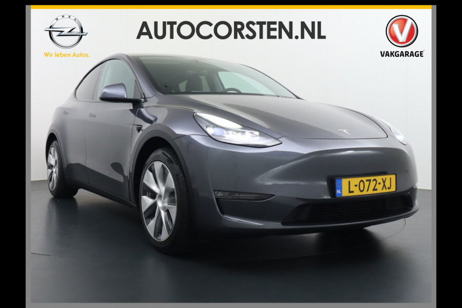 Tesla Model Y Long Range AWD 75kWh Trekhaak Warmtepomp Navi Ecc Leder Camera Privacy Glas Matrix-Led Keyless Stoel+stuurverwarming 1.600 kg Trekgewicht 1e Eigenaar Garantie Batterij en aandrijflijn jaar/192.000km vanaf nieuw