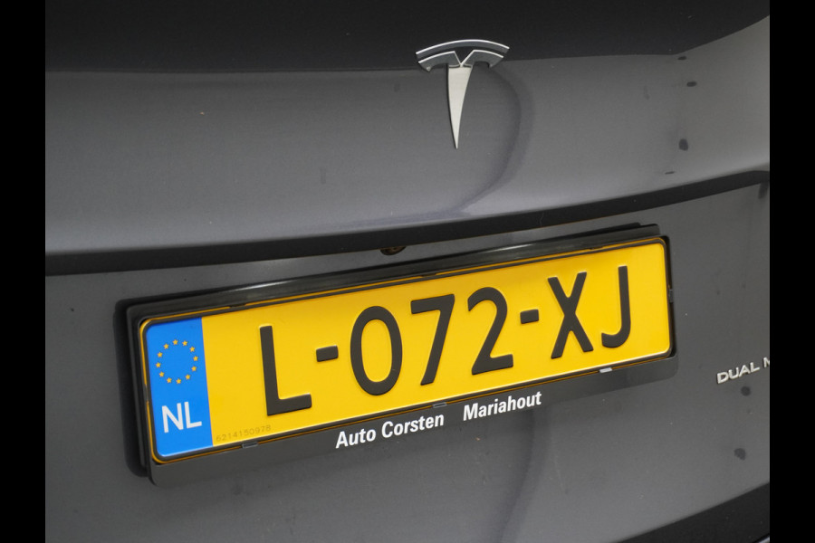 Tesla Model Y Long Range AWD 75kWh Trekhaak Warmtepomp Navi Ecc Leder Camera Privacy Glas Matrix-Led Keyless Stoel+stuurverwarming 1.600 kg Trekgewicht 1e Eigenaar Garantie Batterij en aandrijflijn jaar/192.000km vanaf nieuw