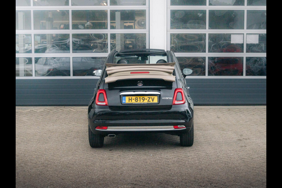 Fiat 500C Hybrid Star | Navi | Cruise | Airco | 16" | PDC | Apple Carplay | Kap Beige