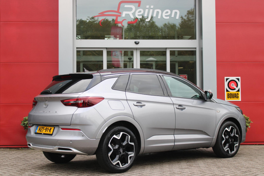 Opel Grandland 1.2 Turbo 130PK AUTOMAAT ULTIMATE | STOEL/STUUR/VOORRUIT VERWARMING | ACHTRERUITRIJ CAMERA | DODEHOEK DETECTIE | ELEKTRISCH BEDIENBARE ACHTERKLEP | FULL LED MATRIX KOPLAMPEN | NAVIGATIE | 19" LICHTMETALEN VELGEN | ALCANTARA BEKLEDING | APPLE CARPLAY/ANDROID AUTO | DRAADLOZE TELEFOONLADER | KEYLESS ENTRY/START | BLACK PACK | ADAPTIVE CRUISE CONTROL | COMFORT STOELEN |