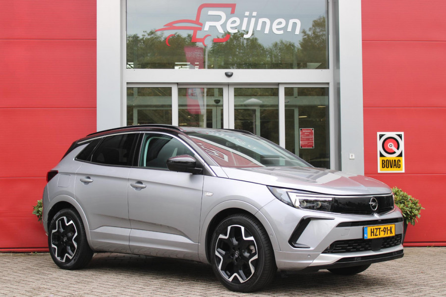 Opel Grandland 1.2 Turbo 130PK AUTOMAAT ULTIMATE | STOEL/STUUR/VOORRUIT VERWARMING | ACHTRERUITRIJ CAMERA | DODEHOEK DETECTIE | ELEKTRISCH BEDIENBARE ACHTERKLEP | FULL LED MATRIX KOPLAMPEN | NAVIGATIE | 19" LICHTMETALEN VELGEN | ALCANTARA BEKLEDING | APPLE CARPLAY/ANDROID AUTO | DRAADLOZE TELEFOONLADER | KEYLESS ENTRY/START | BLACK PACK | ADAPTIVE CRUISE CONTROL | COMFORT STOELEN |
