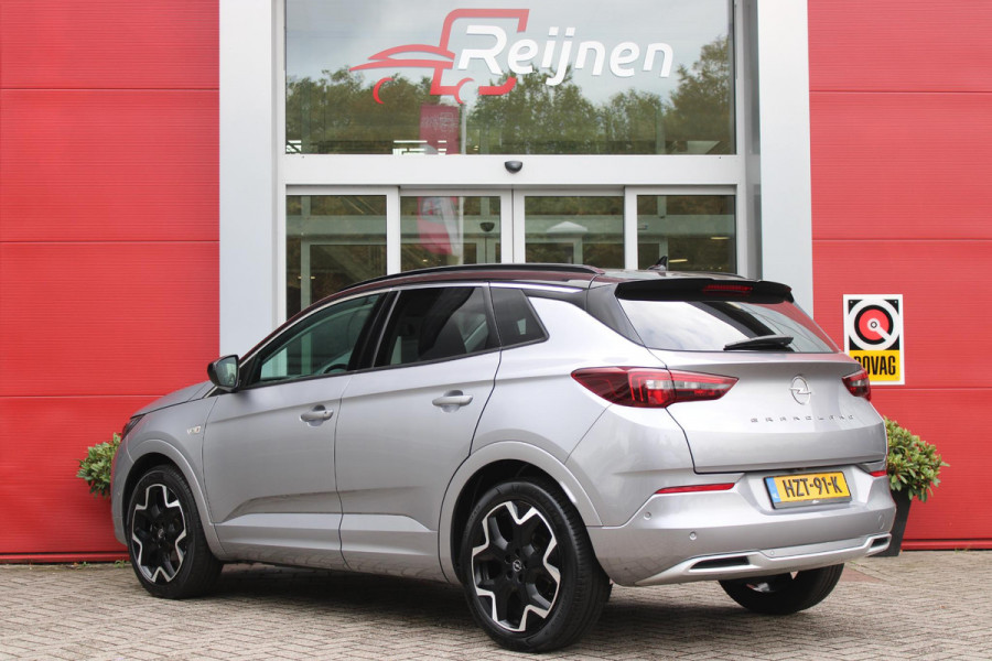 Opel Grandland 1.2 Turbo 130PK AUTOMAAT ULTIMATE | STOEL/STUUR/VOORRUIT VERWARMING | ACHTRERUITRIJ CAMERA | DODEHOEK DETECTIE | ELEKTRISCH BEDIENBARE ACHTERKLEP | FULL LED MATRIX KOPLAMPEN | NAVIGATIE | 19" LICHTMETALEN VELGEN | ALCANTARA BEKLEDING | APPLE CARPLAY/ANDROID AUTO | DRAADLOZE TELEFOONLADER | KEYLESS ENTRY/START | BLACK PACK | ADAPTIVE CRUISE CONTROL | COMFORT STOELEN |