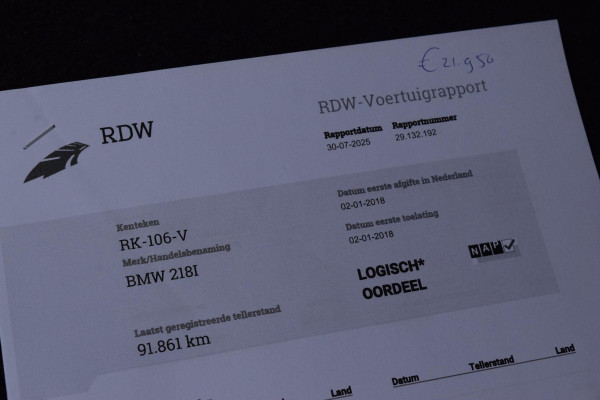 BMW 2 Serie Coupé 218i High Executive|M-pakket|Dak|Leer