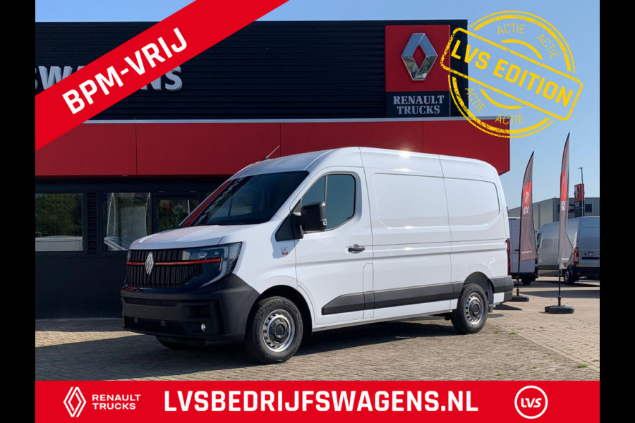 Renault Master T35 2.0 dCi 150 PK L2H2 Multimedia met Google services, Dubbele schuifdeuren, Camera, Trekhaak, Apple carplay, Verwarmde voorruit.