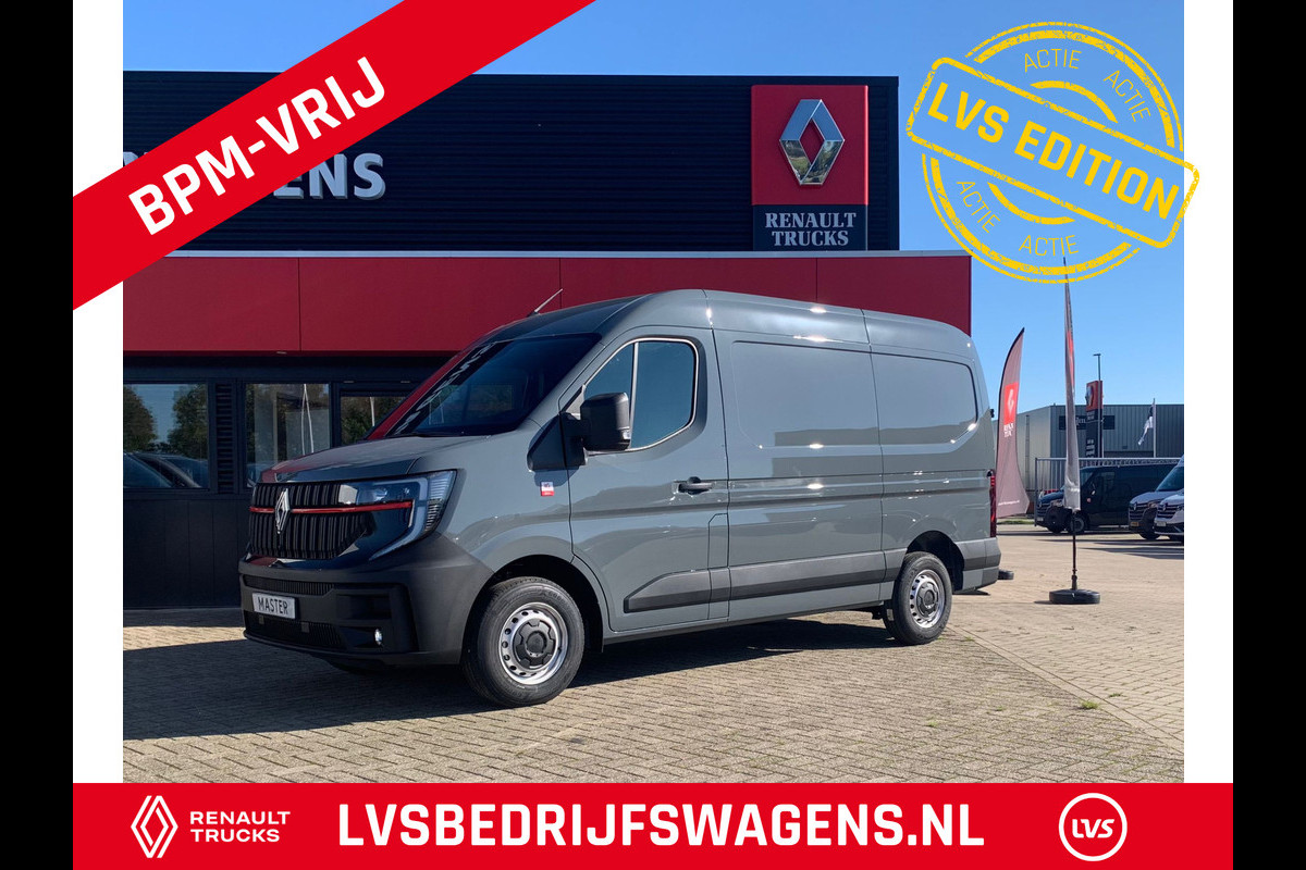 Renault Master T35 2.0 dCi 150 PK L2H2 Multimedia met Google services, Dubbele schuifdeur, Camera, Trekhaak, Apple carplay, Verwarmde voorruit.